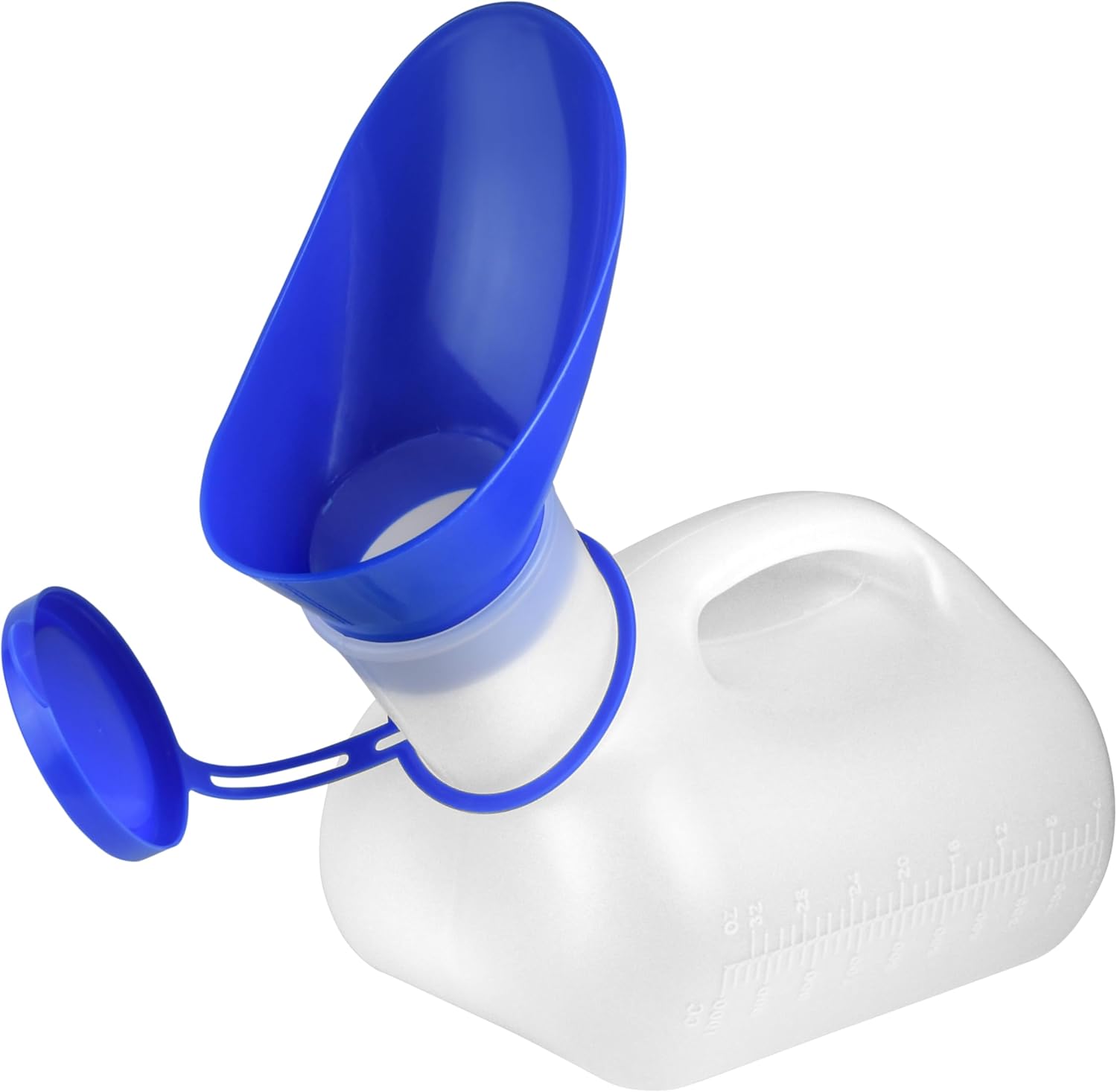 Female Urinal Spill Proof - Portable Pee Funnel for Women 32 Oz | Sturdy Urination Device with Lid for Emergency Urinalysis, Travel, Car & Camping