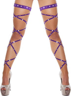AIBEARTY Women Shiny Rhinestone Leg Wraps for Raves, Dancing, Music Festival