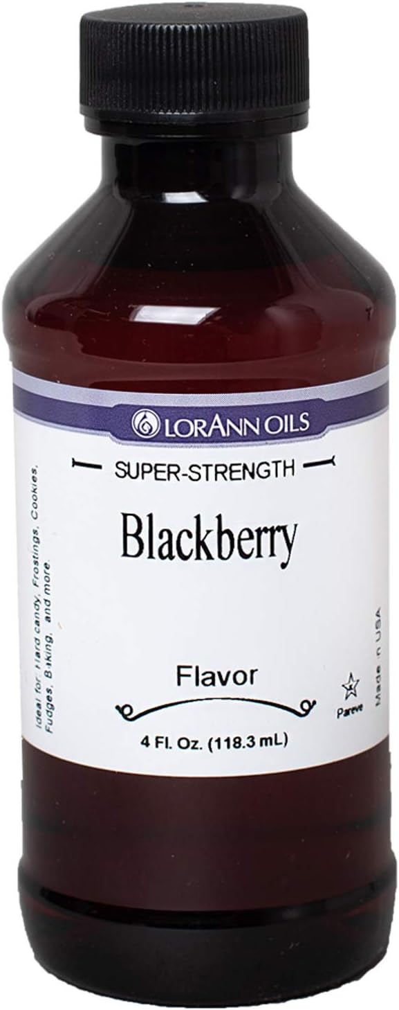 LorAnn Oils Super Strength Flavoring - Used For Candy Making, Flavoring Extracts, Baking, Hard Candy, and Flavor Oils - Bold, Natural Flavors 4X Stronger Than Extracts - Blackberry, 4 fl oz