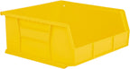 Hudson Exchange 11" x 11" x 5" Plastic Stackable Storage Bin and Hanging Container (Yellow, 1 Pack)
