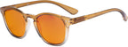Eyekepper Ladies Blue Light Blocking Reading Glasses with Orange Tinted Filter Lens - Night Sleep Computer Readers Women - Brown-Clear Frame +1.00