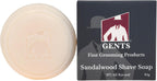 GENTS Men’s Sandalwood Shaving Soap - Natural Bar with Shea Butter & Glycerin for Rich Lather, 3oz