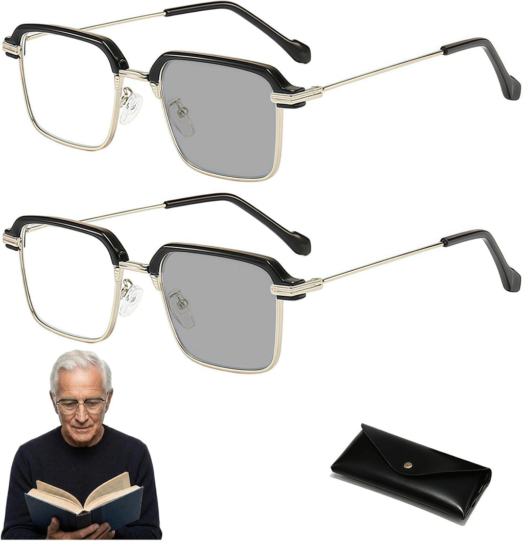 Smart Zoom Reading Glasses Auto Focus Glasses Self Adjusting Far and Near Progressive Automatic Zoom for Men Women