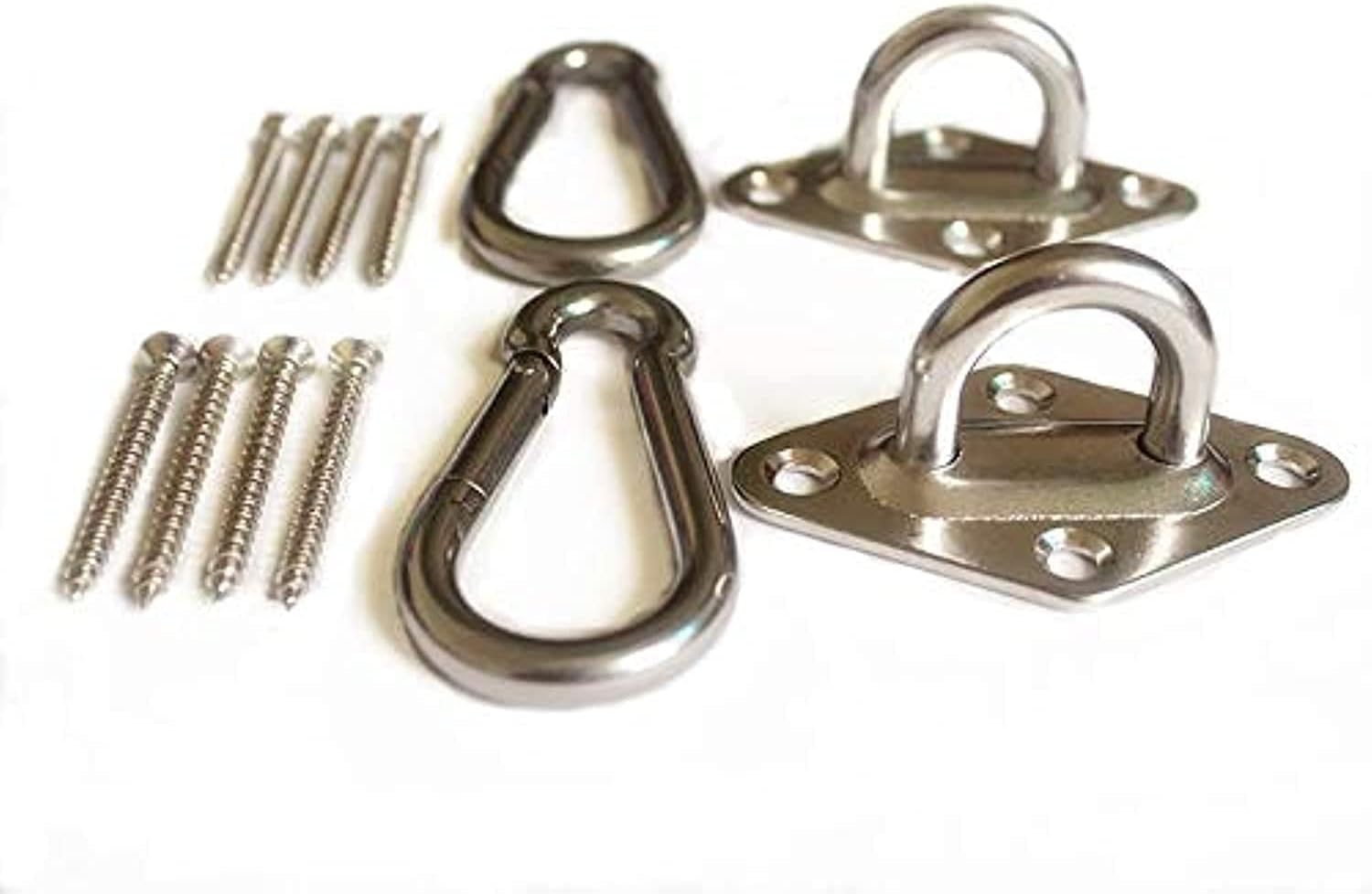 MHMYDZ 1000 lb Capacity Heavy Duty Hammock Hanging kit Ultra Durable Hooks Carabiners for Hammock Stand Hammocks Swing Chair,Multiple Indoor Outdoor Suspension Ceiling Hooks