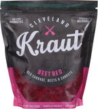 Cleveland Kraut, Naturally Fermented Beet Red Sauerkraut with Live and Raw Probiotics, 16 oz. pouch (Pack of 6)