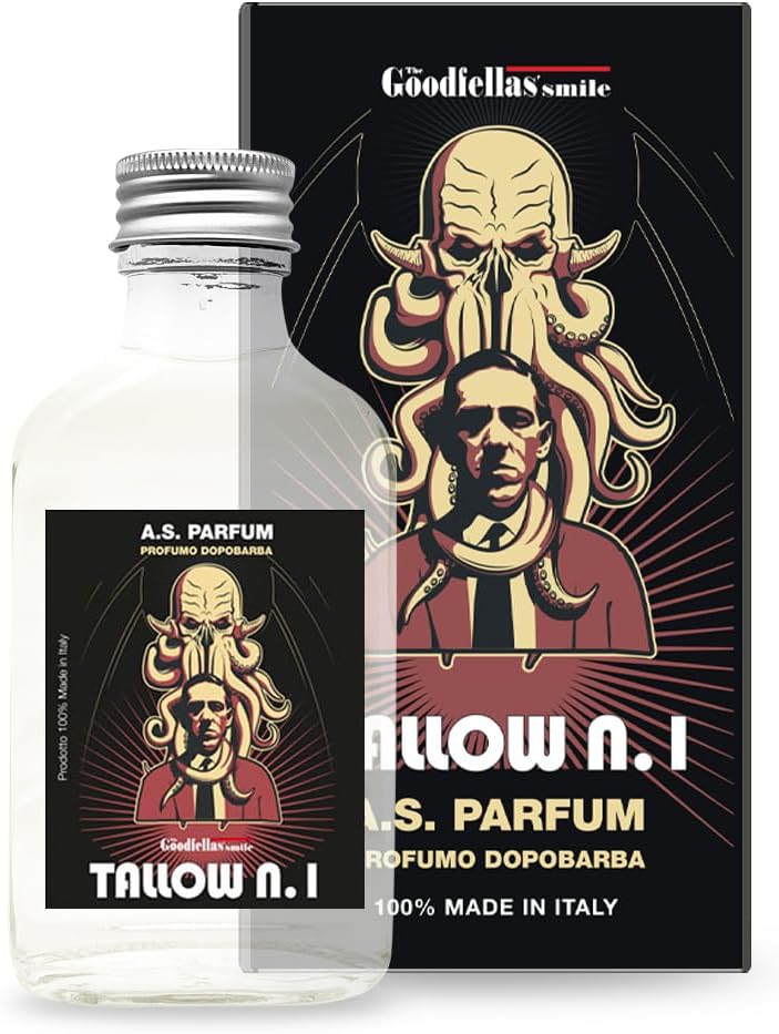 The Goodfellas' smile, Tallow N.1 (Floral & Wood) Aftershave Lotion, Refreshes & Tones, 100ml, Made in Italy