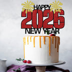 Happy New Year 2026 Party Supplies,Eve Cake Topper Decorations,Star New Year Cake Toppers,for New Year's Eve Holidays Party Decorations Supplies