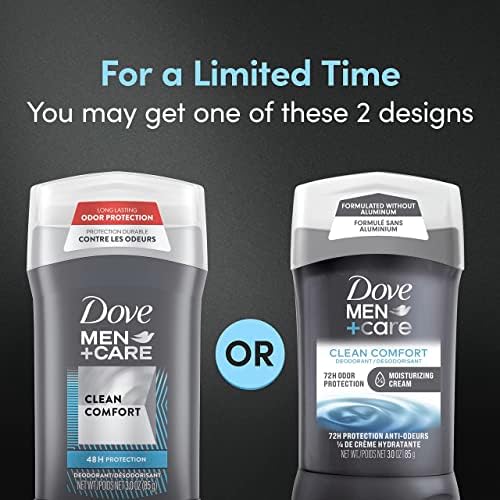 Dove Men+Care Deodorant Stick Aluminum-free formula with 48-Hour Protection Clean Comfort Deodorant for men with Vitamin E and Triple Action Moisturizer, 3 Ounce (Pack of 1)