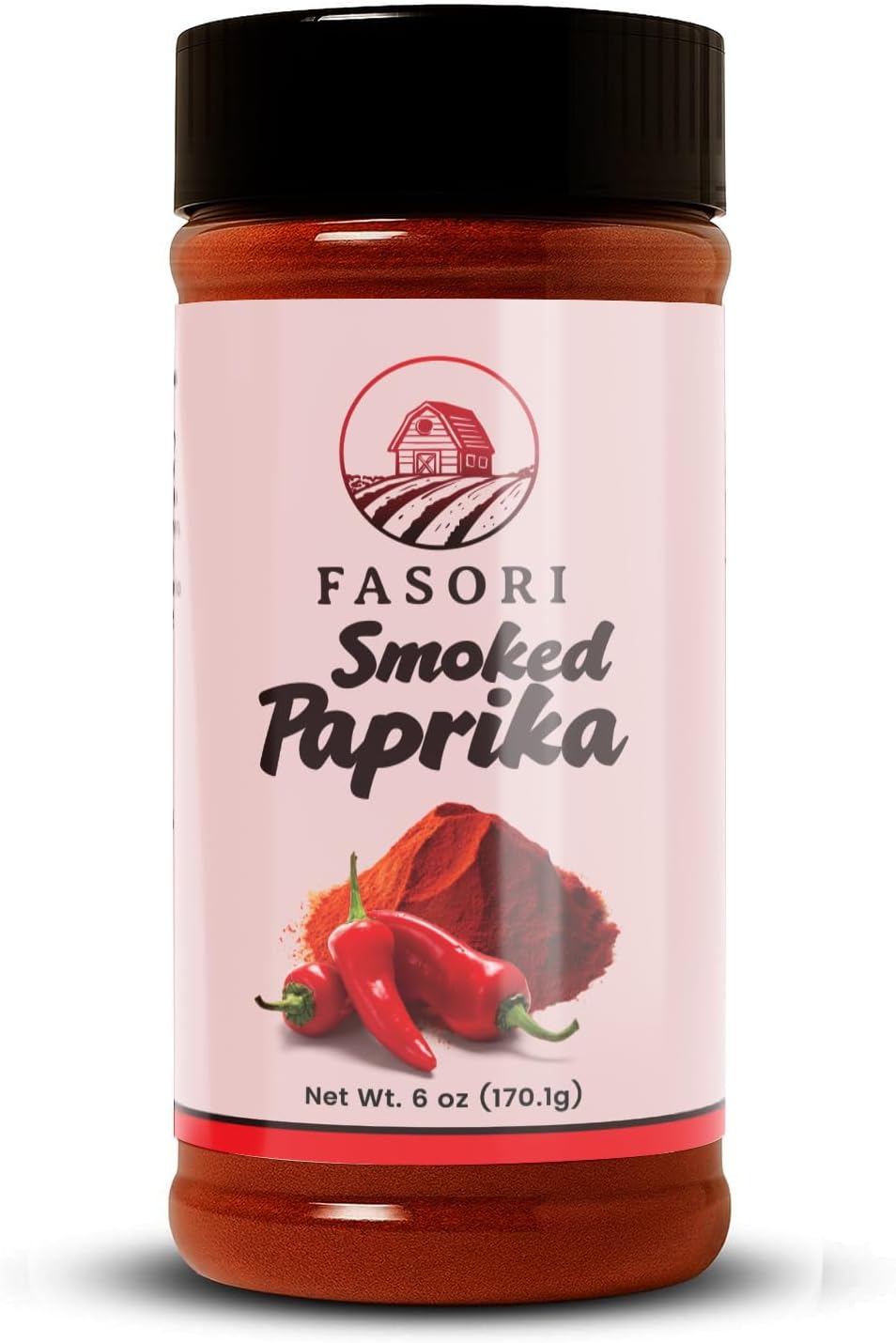 Fasori Smoked Paprika Powder 6 oz (170 g) – Oak Wood Smoked Paprika Spice, Bold Smoky Flavor, Perfect for Cooking, BBQ & Grilling