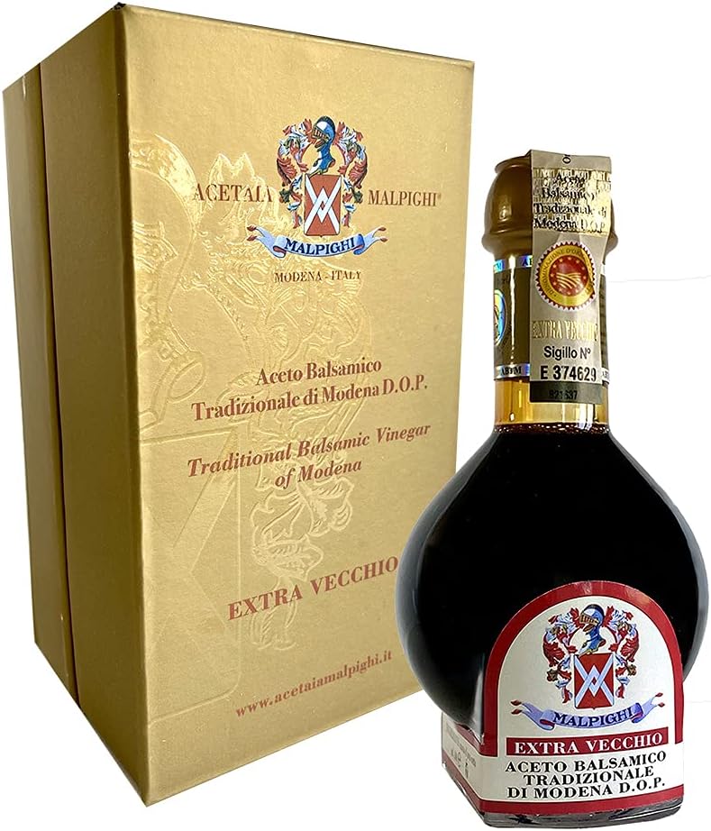 Traditional Balsamic Vinegar of Modena 25 years old, Pdo (Malpighi) 3.4 oz + Tic doser + Recipes book