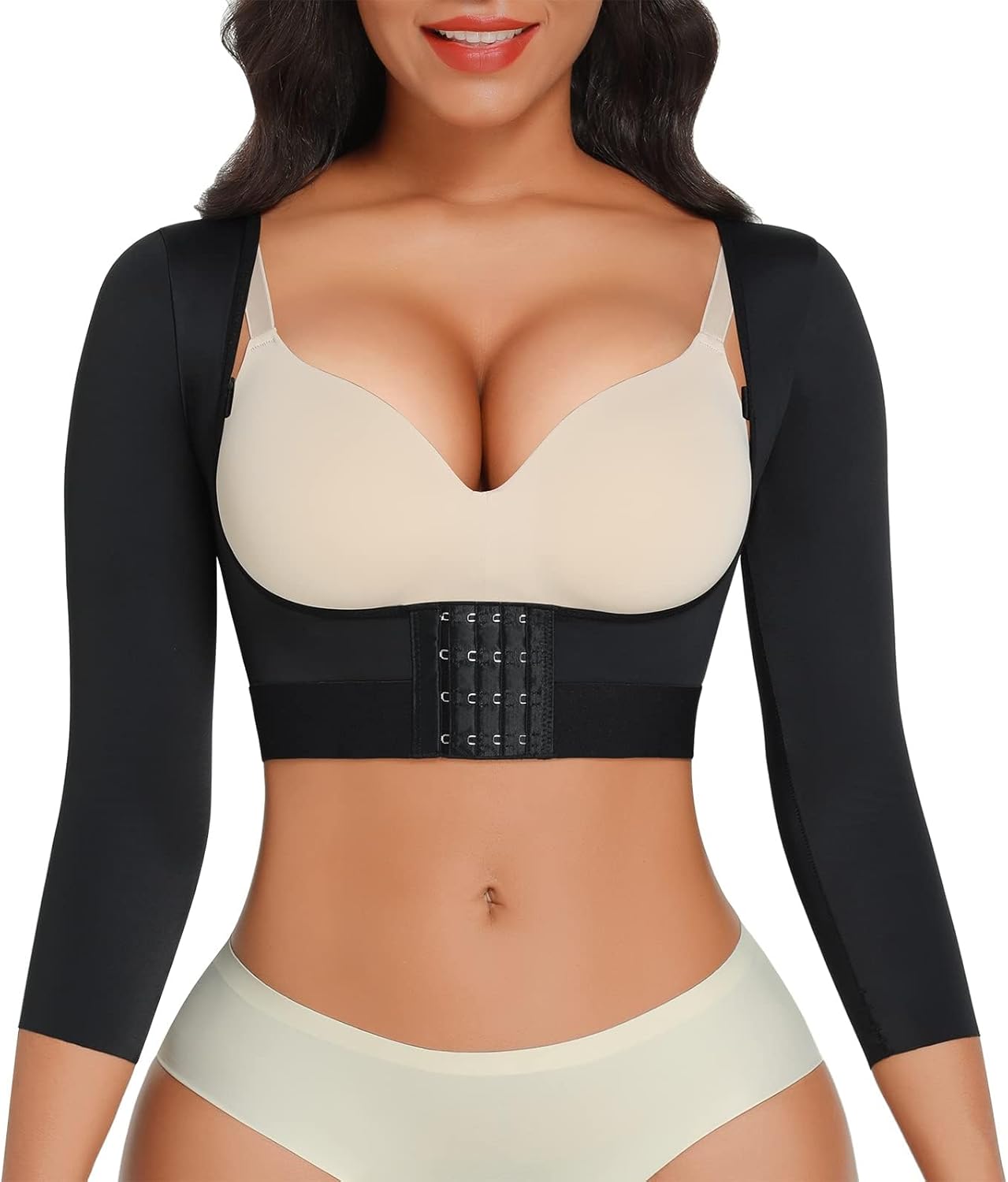 FeelinGirl Upper Arm Shaper for Women Faja Post Surgery Slimming Compression Sleeves Arm Lipo Compression Garments