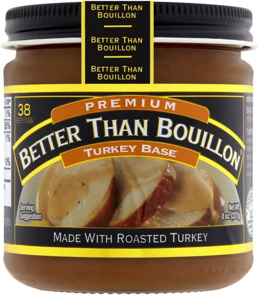 Better Than Bouillon Premium Turkey Base, Made with Roasted Turkey, 38 Servings Per Jar (8 Ounce (Pack of 1))