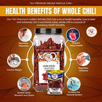 TAJ Premium Indian Whole Chilli (Whole Mirchi, without stem), (3.5 Ounce)