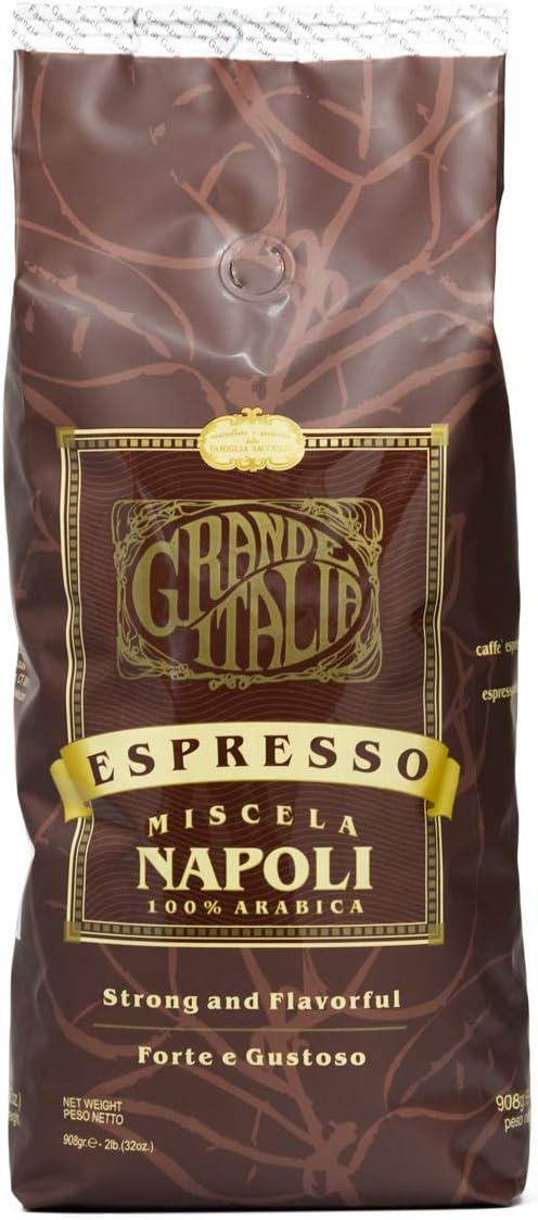 Grande Italia Espresso; Small Batch Artisan Roasted Miscela Napoli, 2 Lbs. bag