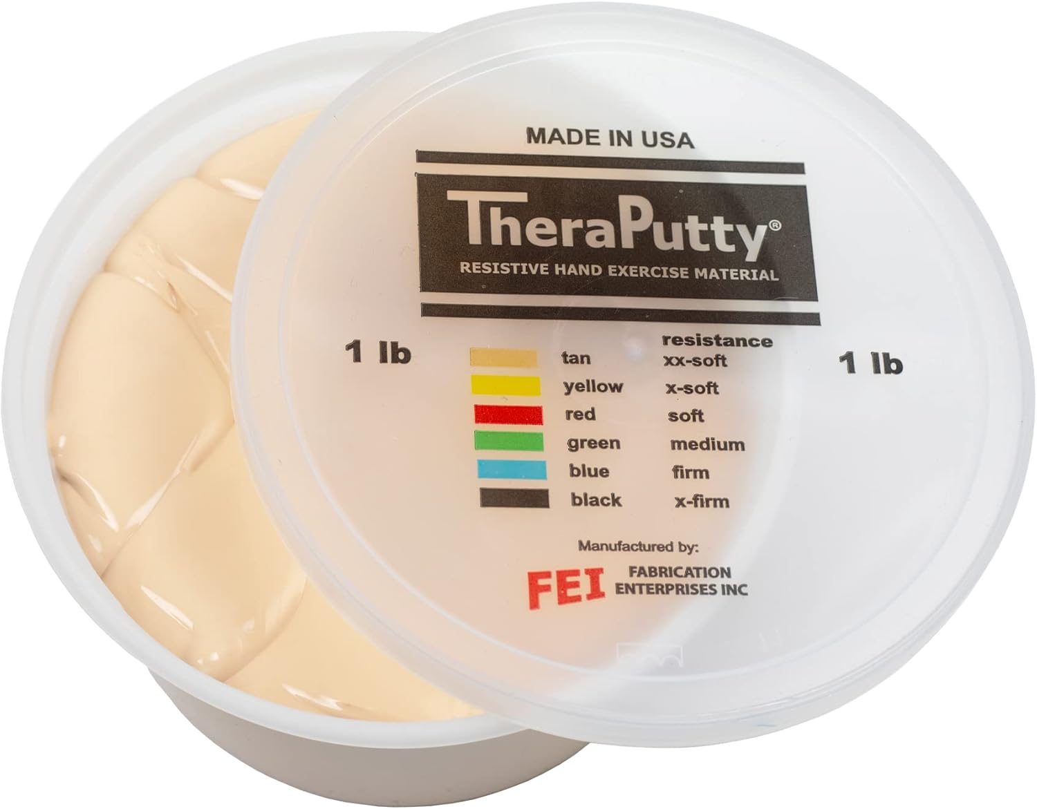 CanDo TheraPutty Scented Hand Exercise Putty For Rehabilitation, Exercises, Hand Therapy, Occupational Therapy, Vanilla Tan XX-Soft 1lb
