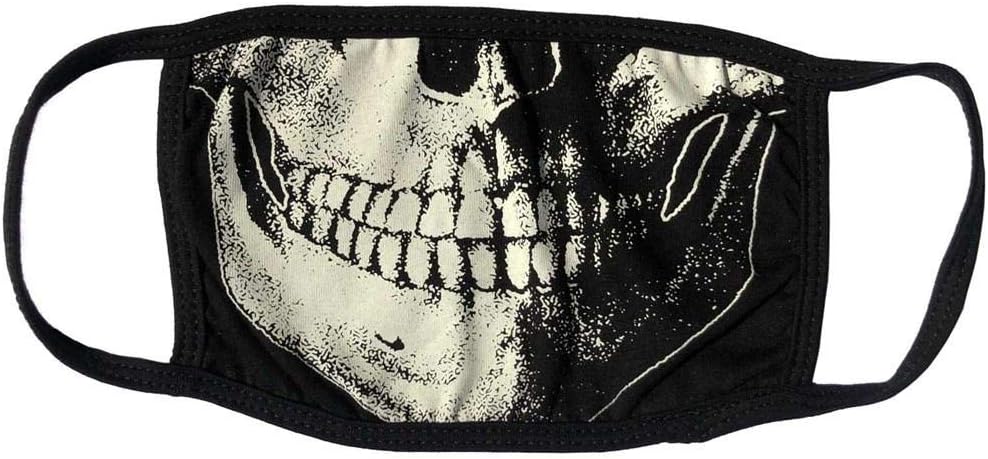 kreepsville 666 Fashion Face Mask Costume Vanity Covering (Skull Mouth White)