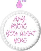 Custom Cake Topper Edible Personalized PRE CUT Your Own Image Birthday 6'' inch Customize Round Circle