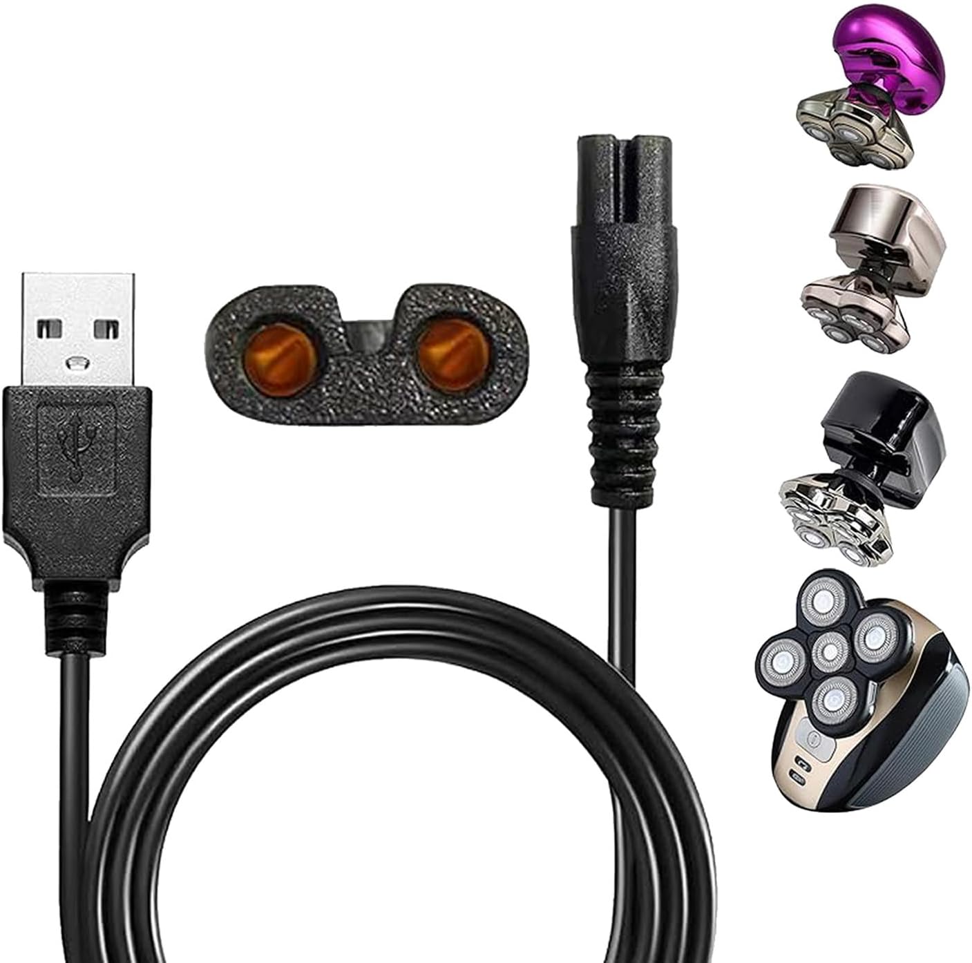Universal Head Shaver, USB Charging Cable for Many Brands, Compatible with Bird Freedom Skull Shaver