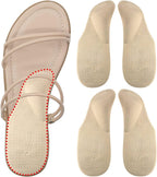 Dr. Foot's Arch Support Shoe Inserts for Flat Feet, Plantar Fasciitis, Adhesive Heel Cushion for Relieve Pain for Women & Men (Small, Beige)