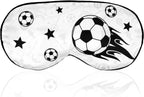 Soccer Sleep Mask for Teens, Football Themed Blackout Eye Sleeping Mask with Adjustable Elastic Strap Soft & Breathable Eye Cover for Home Office Travel Party