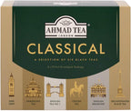 Ahmad Tea Black Tea, Classic Selection Pack Teabags, 60 Foil Teabags - Caffeinated, Decaffeinated, & Sugar-Free