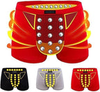 3 Packs U Convex Pouch Soft Underwear Men Magnetic Therapy Physiological Enlargement Boxer Briefs Health Care Panty (Color : 3pcs-Colour Mix, Size : XX-Large)