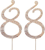 MAGJUCHE Gold 88" Crystal Cake Topper, Number 88 Rhinestones 88th Birthday Cake Topper, Men or Women Birthday or 88th Anniversary Party Decoration Supply