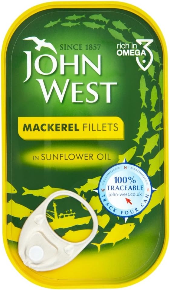 John West Mackerel Fillets in Sunflower Oil (125g)