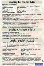Lucky Masale Tandoori Seasoning Mix, No Color Added, Indian Spice Mix for Barbecue Flavor, Low Sodium, No MSG, 50g (Pack of 5)