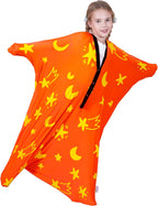 Premium Sensory Sack for Kids, 40" x 27" Sensory Body Sock Glow in the Dark for 3-5 Autistic Children, Good for Height: 30"-41" Small, Orange