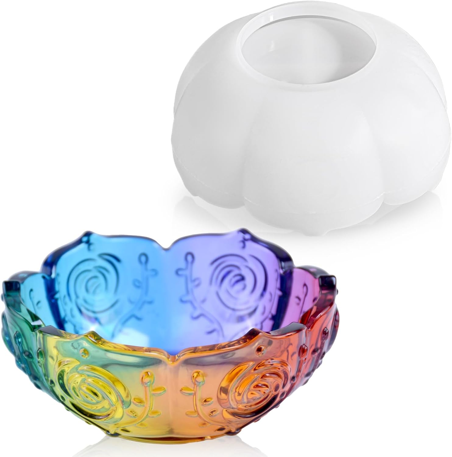 Silicone Bowl Resin Mold Tray Molds Epoxy Resin Casting Container Large Irregular Storage Box Jewelry Tray Molds Trinket Box Mold for Fruit Plate Jewelry Dish Home Crafts Decoration