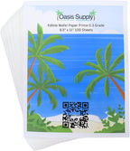 Oasis Supply 100 Piece Edible Rectangle Wafer Paper Pack, 8" by 11", White
