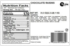 Yupik Milk Chocolate Covered Raisins, 2.2 lb (35.2 oz), Kosher, Raisins Dipped in Fine Milk Chocolate, Smooth & Chewy, Chocolate Candy, Sweet Snacks, Ideal for Topping & Baking