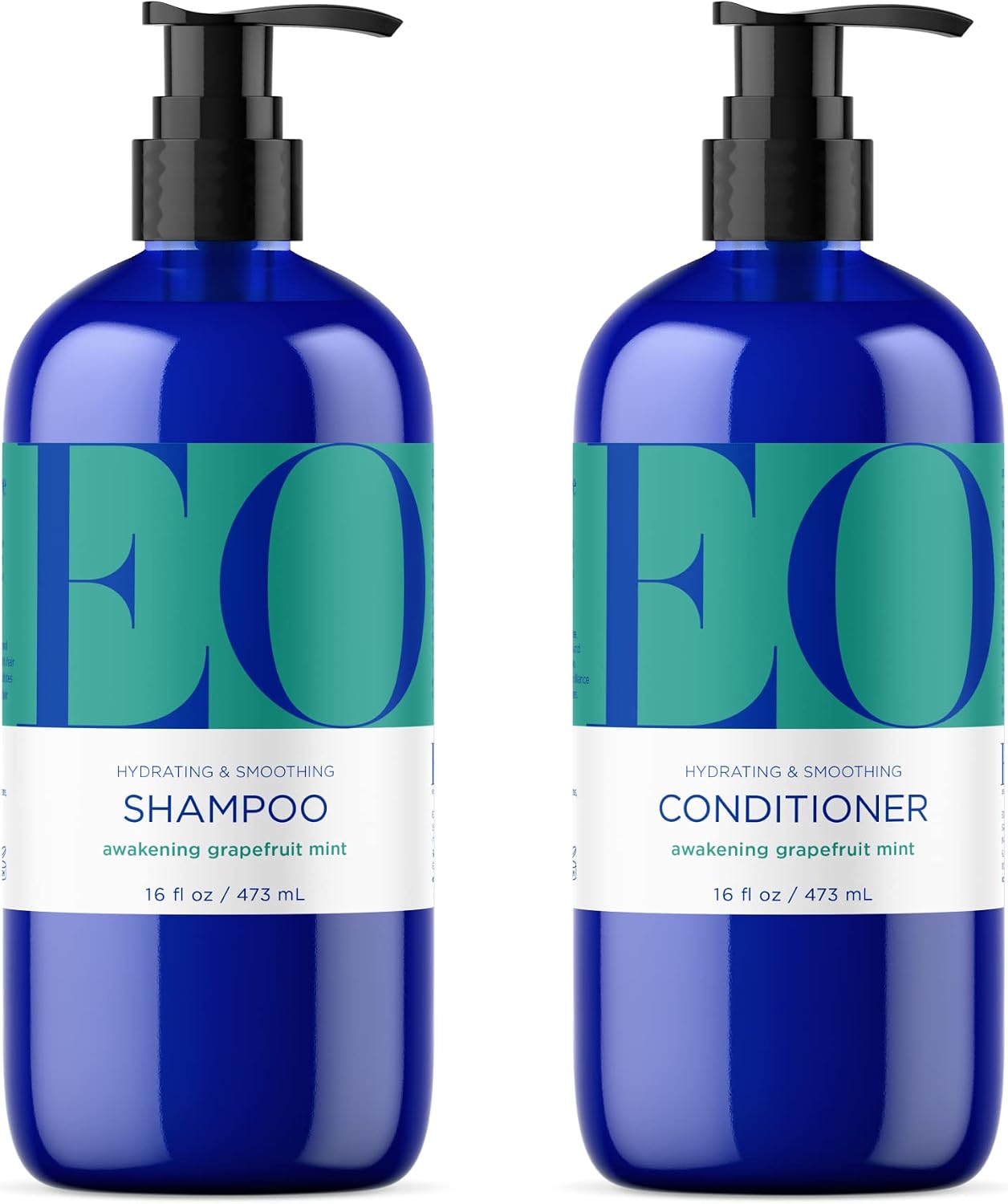 EO Shampoo and Conditioner Combo Pack, 16 Ounce Bottles (1 of Each), Grapefruit and Mint, Organic Plant Based, Hydrating & Smoothing For All Hair Types