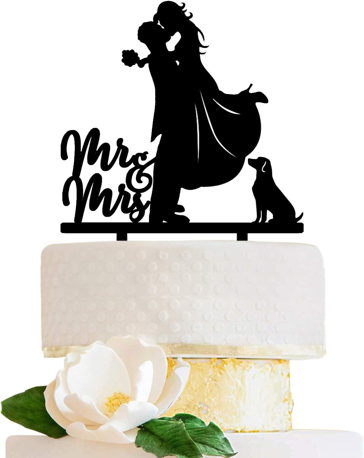 LOVENJOY 5.3" Wedding Cake Topper with a Dog, Gift-Boxed