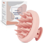 AIMIKE Scalp Massager Shampoo Brush, Soft Silicone Hair Scrubber for Washing Hair, Dandruff Removal & Scalp Scrubber Hair Growth Stimulator, Scalp Brush/Exfoliator Brush On Dry & Wet Scalp - Pink