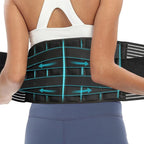 Breathable Back Lumbar Support Belt Waist Orthopedic Brace Posture Corrector Men Women Corset Spine Decom(Black Medium)