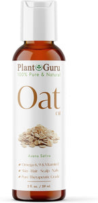 Plant Guru Oat Oil 2 fl. oz. 100% Pure Natural Carrier – Skin, Face, Body & Hair Moisturizer. Great for DIY Creams, Lotions & Lip Balm