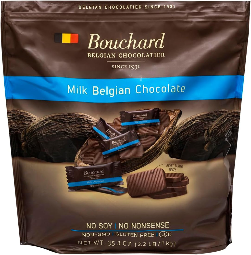 Bouchard Belgian Milk Chocolate Napolitains 35.3 OZ (2.2 LB/1KG)