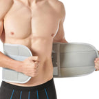 Back Brace, XL Back Brace Grey - Elastic, Adjustable, Breathable Fabric - Removable Lumbar Support for Lower Back Pain, Suitable for Sports, Work, Daily Use