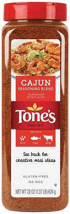 Tones Cajun Seasoning -Value 2 Pack 22 oz. Each shaker