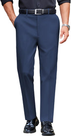 COOFANDY Mens Classic Casual Dress Pants Expandable Waist Suit Pant Slim Fit Flat Front Slacks