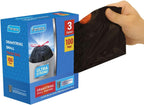 Feisco 3 Gallon Black Trash Bag,Small Drawstring Garbage Bag Trash Can Liner,100 Counts,0.55 Mil