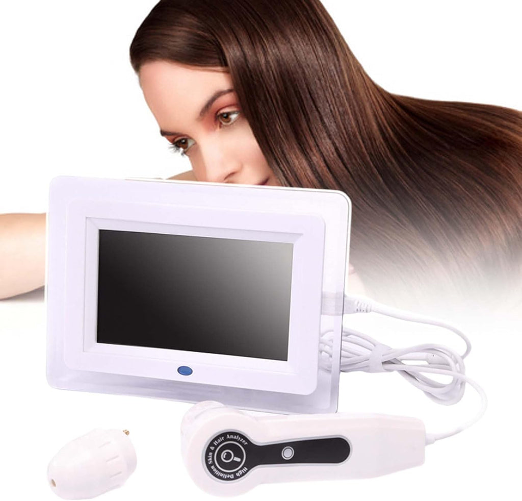 7-Inch HD Hair & Skin Analyzer - 50x & 200x Magnification Scalp & Facial Detector, Professional Optical Magnifier for Hair Follicle & Skin Health Evaluation