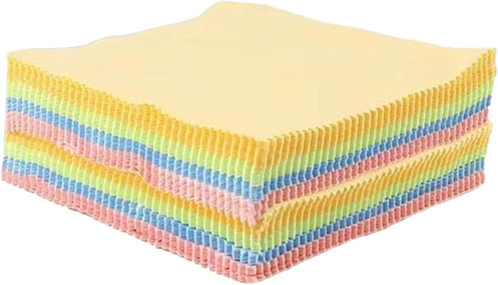 Mini Skater 100Pcs Eyeglasses Cloth Cleaning 13x13cm Microfiber Glasses Cleaning Cloth for Lenses Camera Phone Screen Cleaning Wipes Eyeglass Cleaning Cloth Glasses Accessories, 4 Colors