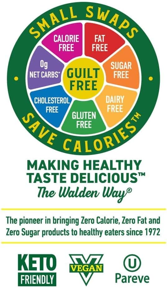 Walden Farms Chocolate Syrup – Perfect for Coffee, Desserts, Ice Cream – Zero Calorie, Sugar-Free, Low Carb, Keto-Friendly, Gluten-Free, Vegan – 12 oz Bottle