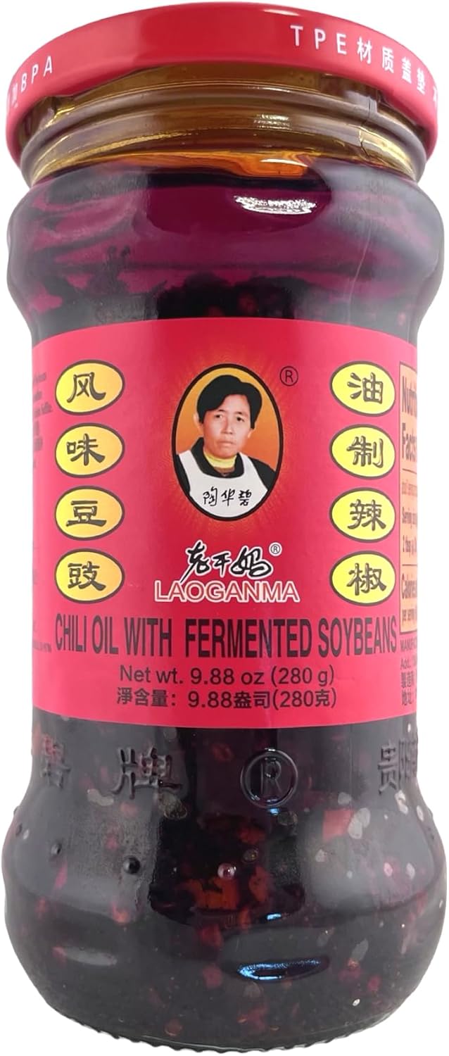 Lao Gan Ma Chili Oil with Fermented Soybeans, 9.88 Oz (280 g)