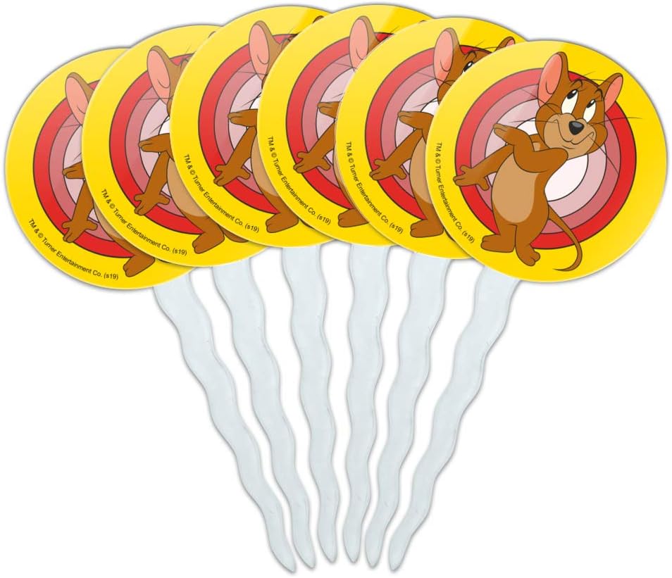 Tom and Jerry Jerry Character Cupcake Picks Toppers Decoration Set of 6