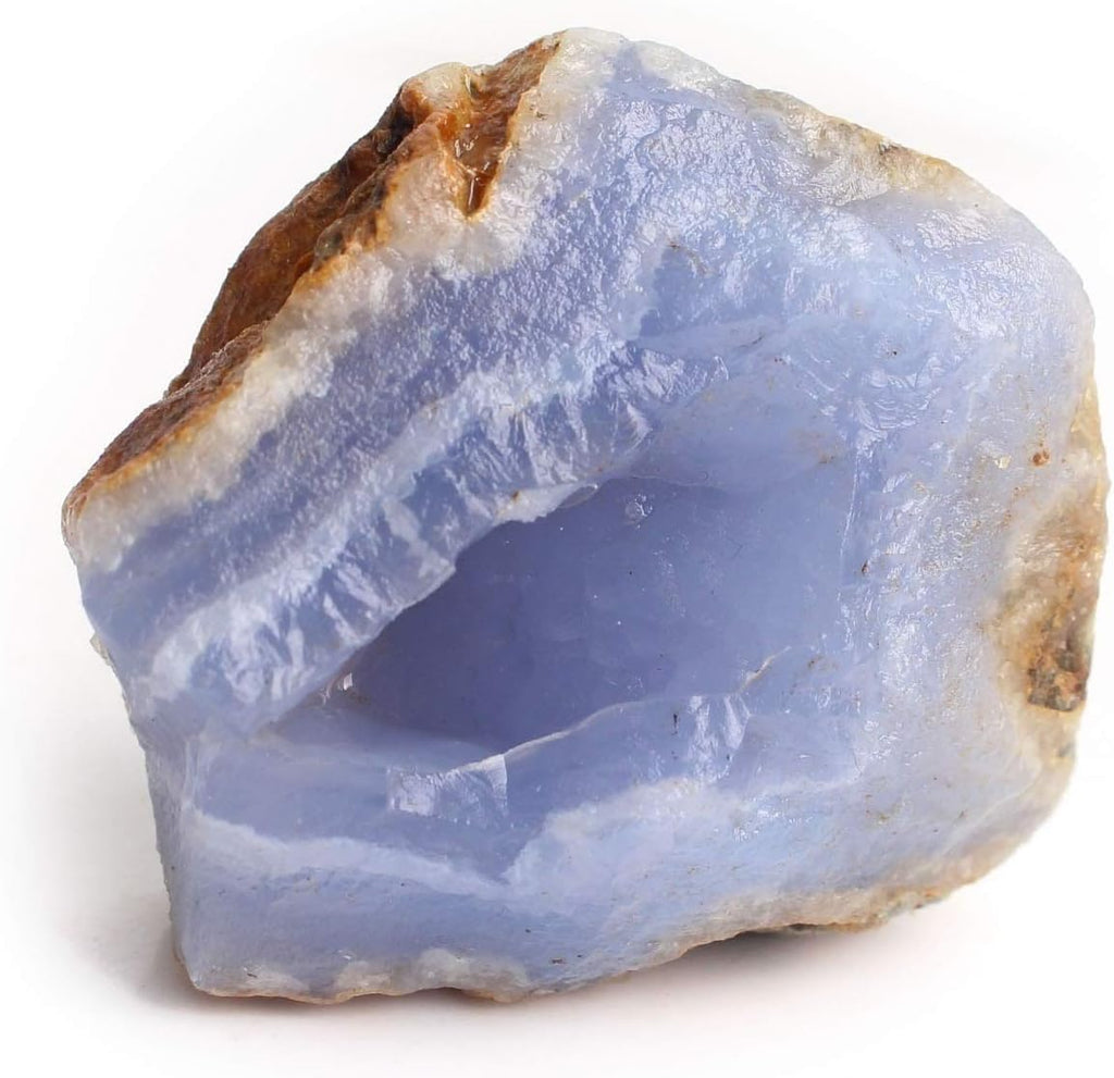 1Pc Natural Raw Blue Chalcedony Irregular Rough Crystal Stone Quartz Specimen Minerals Gift Decor