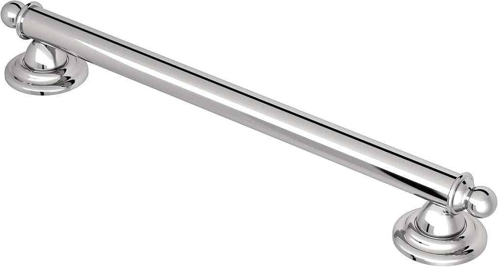 Moen YG2218CH Bathroom Safety 18-Inch Stainless Steel Traditional Bathroom Grab Bar, Chrome